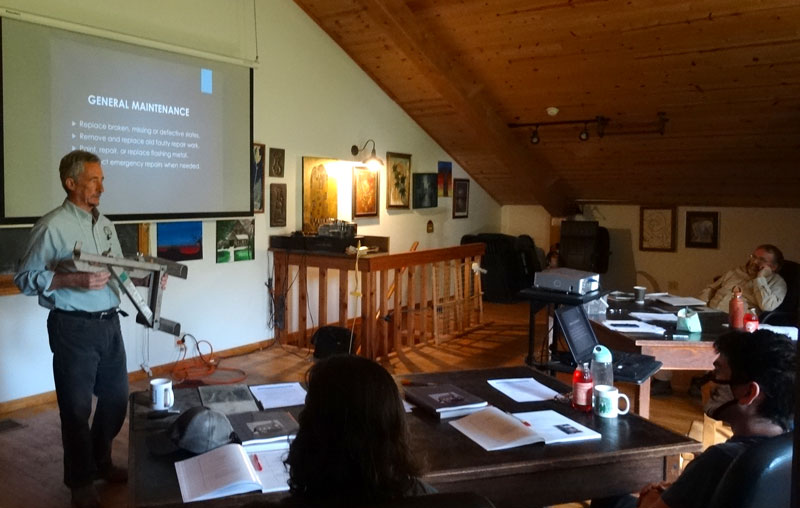 Slate Roof Repair Course at The Slate Roof Training Center, October 9, 2020. Slate Roof Repair Course at The Slate Roof Training Center, October 9, 2020.