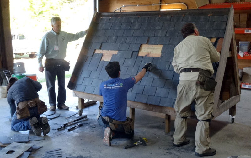 Slate Roof Repair Course at The Slate Roof Training Center, October 9, 2020. Slate Roof Repair Course at The Slate Roof Training Center, October 9, 2020.
