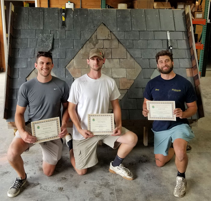 May 27, 2022 Slate Roof Repair Class Graduates May 27, 2022 Slate Roof Repair Class Graduates